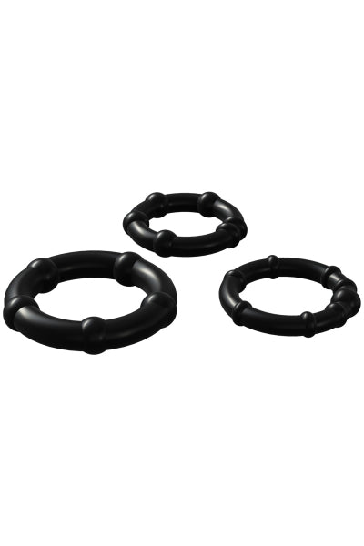 Set 3 Cockrings negros Babooom - Wooomy
