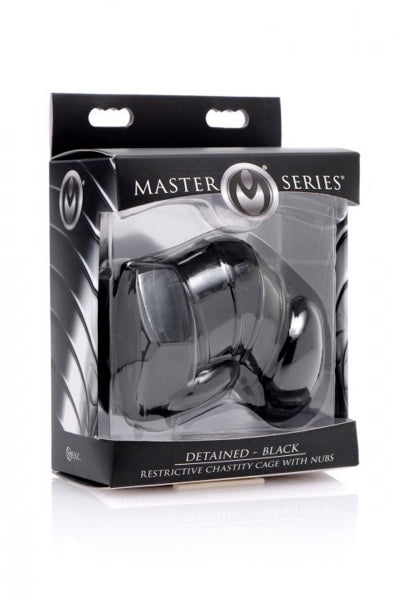Jaula de castidad restrictiva negra - Master Series