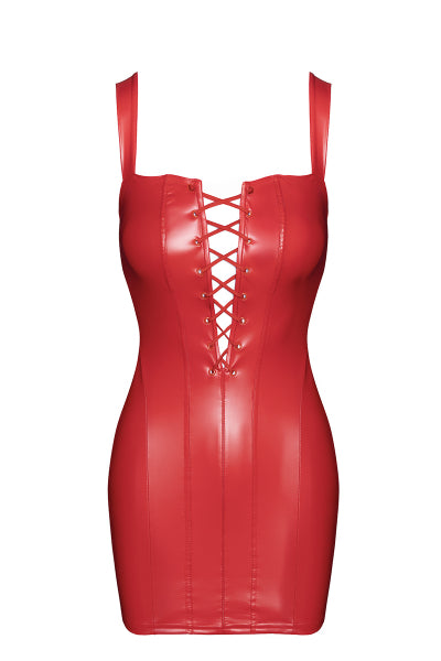 Minivestido con cordones Bombshell F364 - Noir Handmade