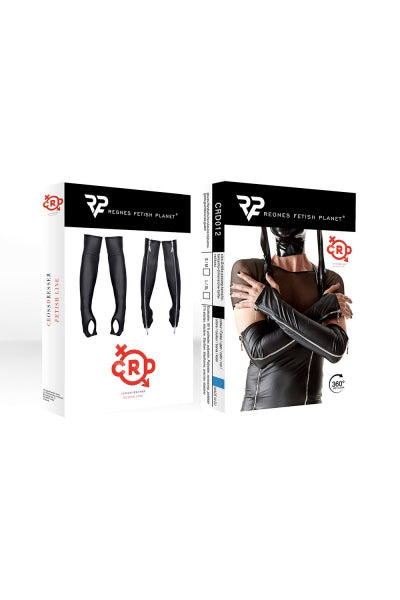 Guantes largos de wetlook con cremalleras - Regnes