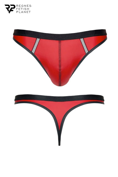 Tanga rojo efecto mojado - Regnes