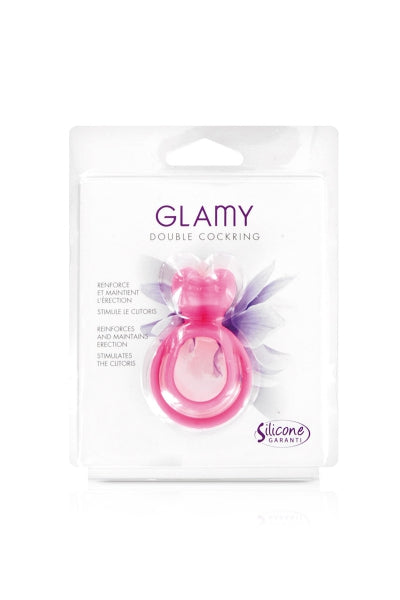 Double Cockring rose Glamy - Eveil Secret