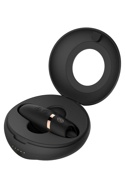 Stimulateur 2 en 1 avec langue vibrante - Rosy Gold - Eveil Secret