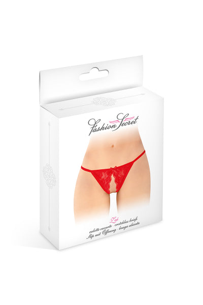 Culotte ouverte Zoé rouge - Fashion Secret