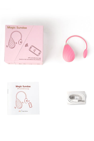 Huevo vibrador conectado Magic Sundae rosa - Magic Motion