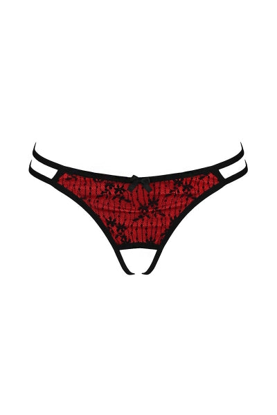 Tanga abierto rojo Rubí - Pasión