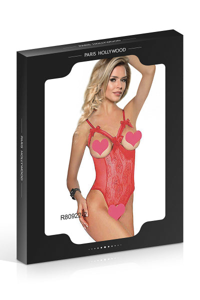 Body rouge ouvert - Paris Hollywood