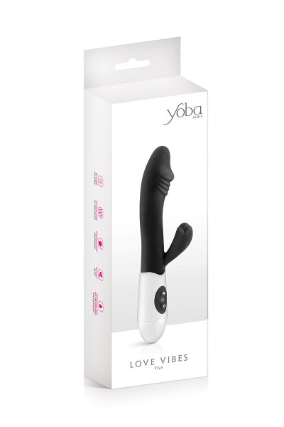 Vibromasseur Rabbit Elya noir - Yoba - Eveil Secret