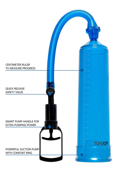 Bomba para el pene ToyJoy Power Pump azul