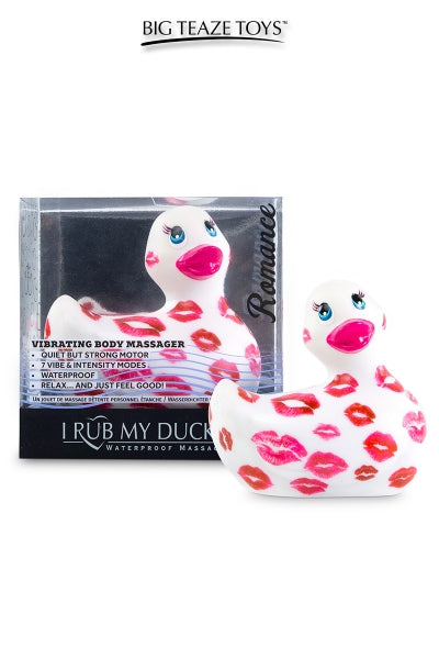 Mini pato vibrador Romance blanco y rosa