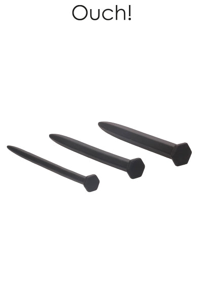 Set de 3 tapones uretrales Clavos grandes - ¡Ouch!