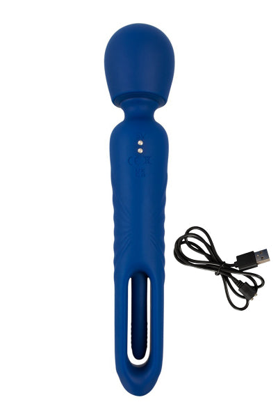 Vibro Wand réversible avec langue vibrante - Sweet Smile