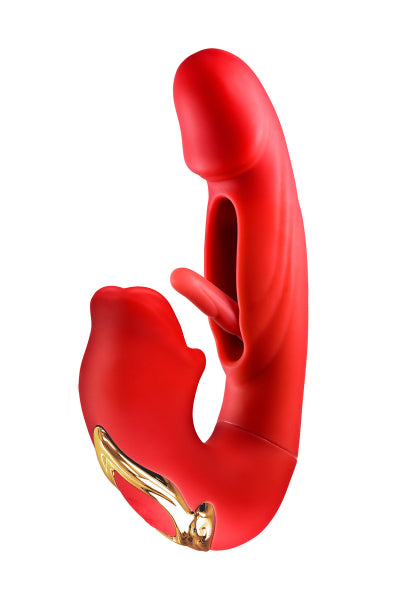 Vibrador conejo 3-en-1 Kissy rojo - Yoba