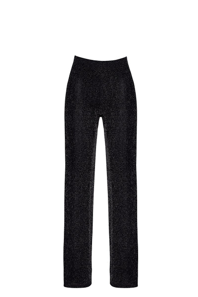 Pantalón de malla de lentejuelas Onyx F374 - Negro Hecho a mano