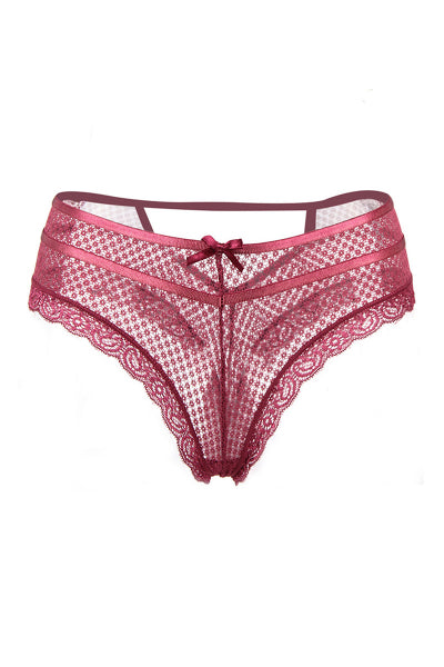 Tanga burdeos encaje - Paris Hollywood