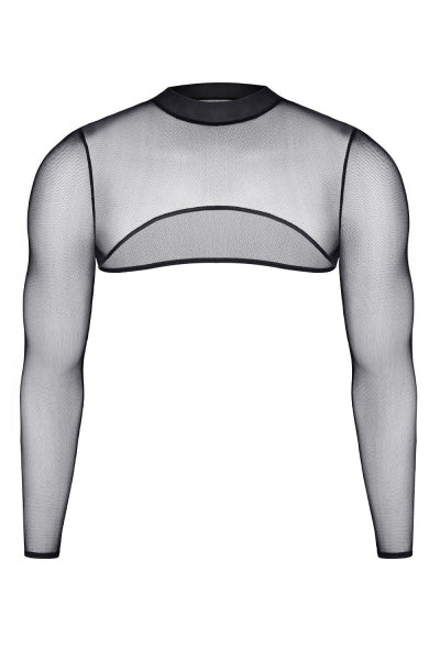 Top corto de tul transparente negro - Regnes