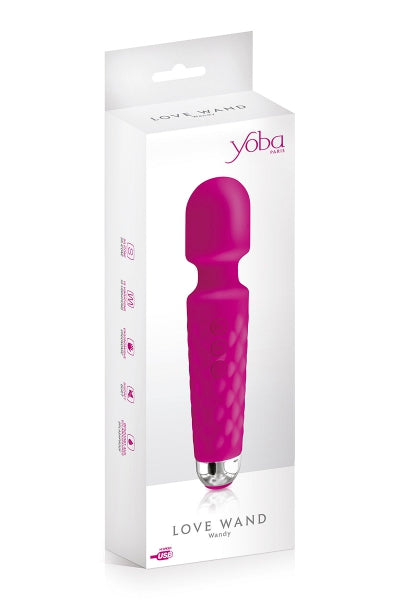 Vibro Love Wand rechargeable rose - Yoba - Eveil Secret