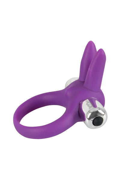 Anillo vibrador para pene de doble acción con conejito y balas - Sweet Smile