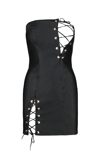 Vestido de piel sintética amazona Céline - Pasión