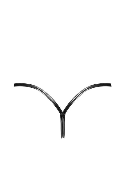Tanga de vinilo Dominae P014 - Noir Handmade