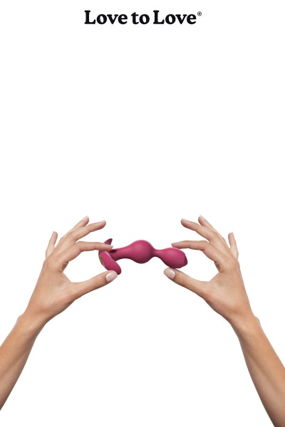 Plug anal vibrador Twinny Bud ciruela