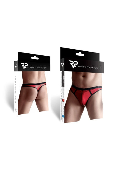 Tanga rojo efecto mojado - Regnes