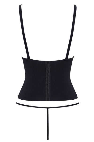 Conjunto de corsé sin copas negro - Cottelli PARTY