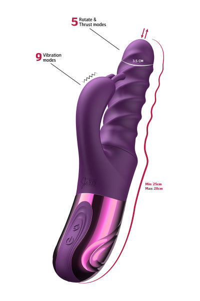 Vibrador de empuje Vibro Swirl Rabbit - She.E.O