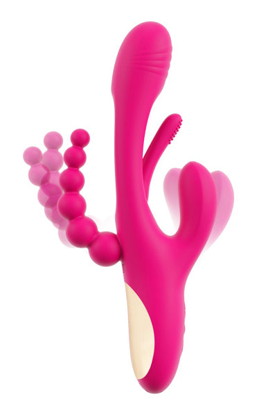 Triple vibro avec langue oscillante - Sweet Smile - Eveil Secret