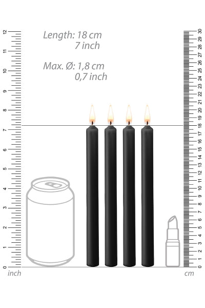 4 velas negras grandes SM - ¡Ay!