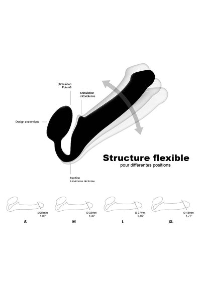 Gode cinturón vibrador negro L