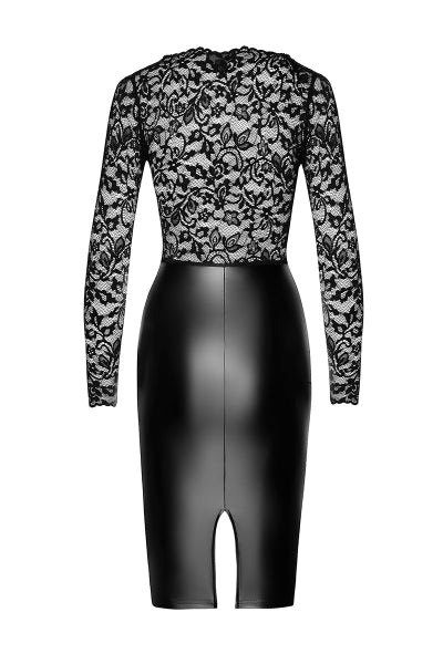 Vestido Euphoria F295 efecto mojado y encaje