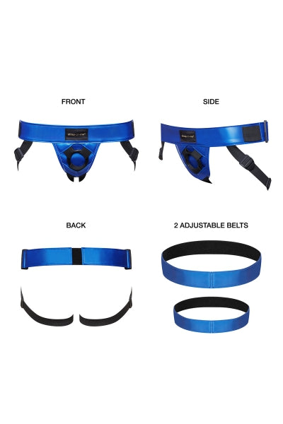 Arnés Curious azul metálico - Strap On Me