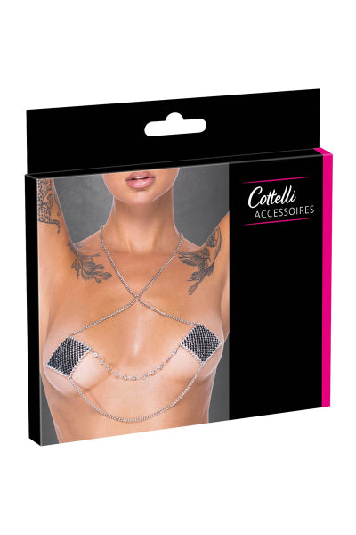 Cubrepezones con cadena para el cuello - Cotelli Accesorios