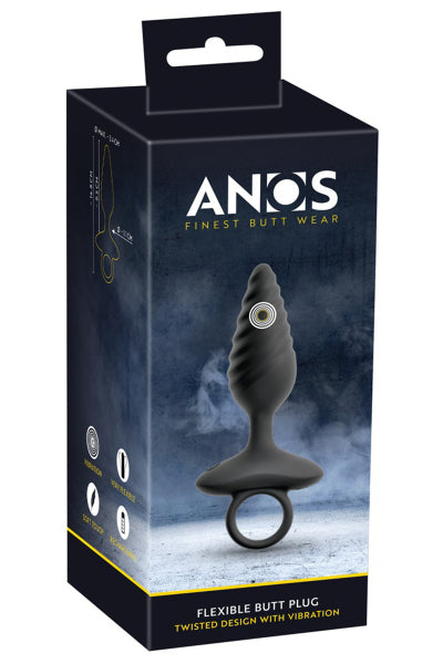 Plug vibrador flexible con diseño en espiral - Anos