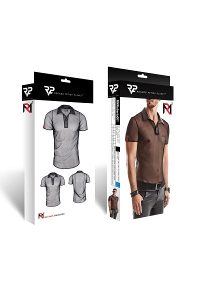 Polo de punto negro transparente - Regnes