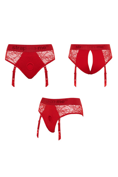 Arnés de lencería Diva (rojo) - Strap On Me