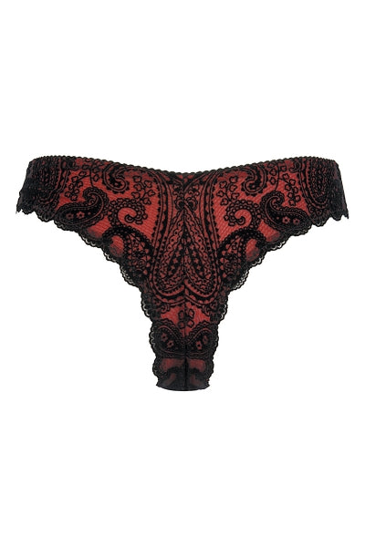 Tanga rojo y negro V-10048 - Axami