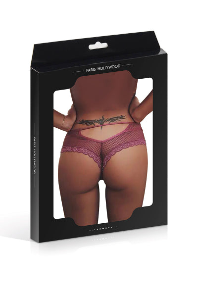 Tanga burdeos encaje - Paris Hollywood