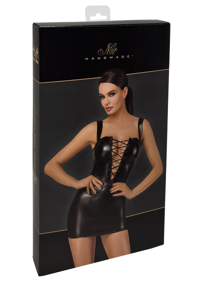 Minivestido con cordones Vixen F363 - Noir Handmade