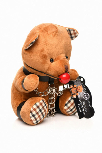 Oso de peluche amordazado