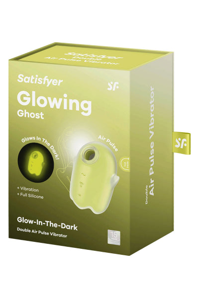 Estimulador sin contacto y vibrador Glowing Ghost amarillo - Satisfyer