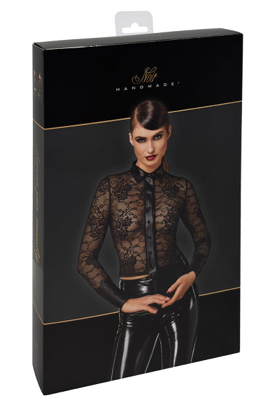 Camisa de encaje Noirelle F377 - Noir Handmade