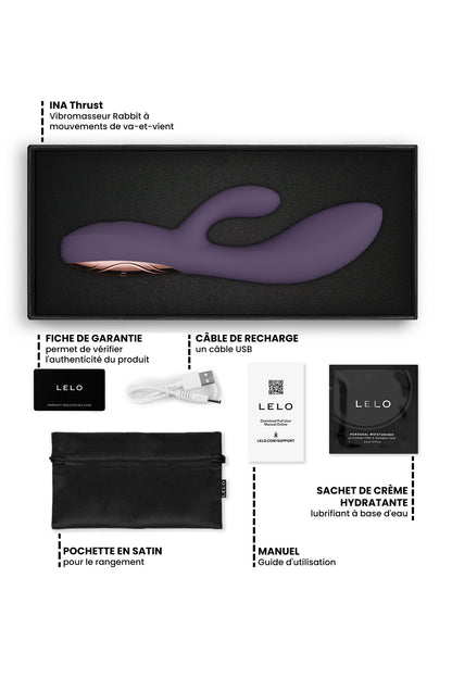 LELO INA™ Thrust — Vibromasseur rabbit à va-et-vient connecté