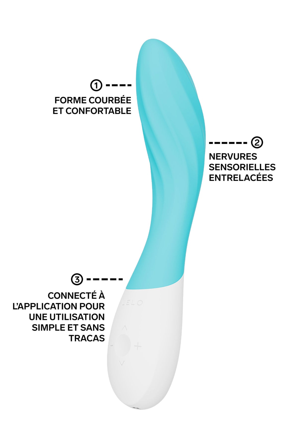 LELO MONA™ Twist — Stimulateur Point G connecté bleu
