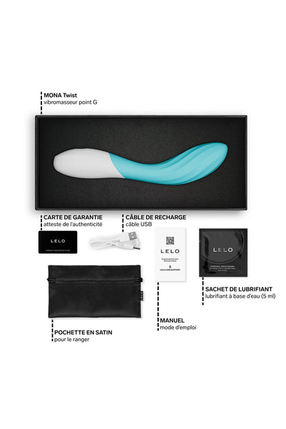 LELO MONA™ Twist — Stimulateur Point G connecté bleu