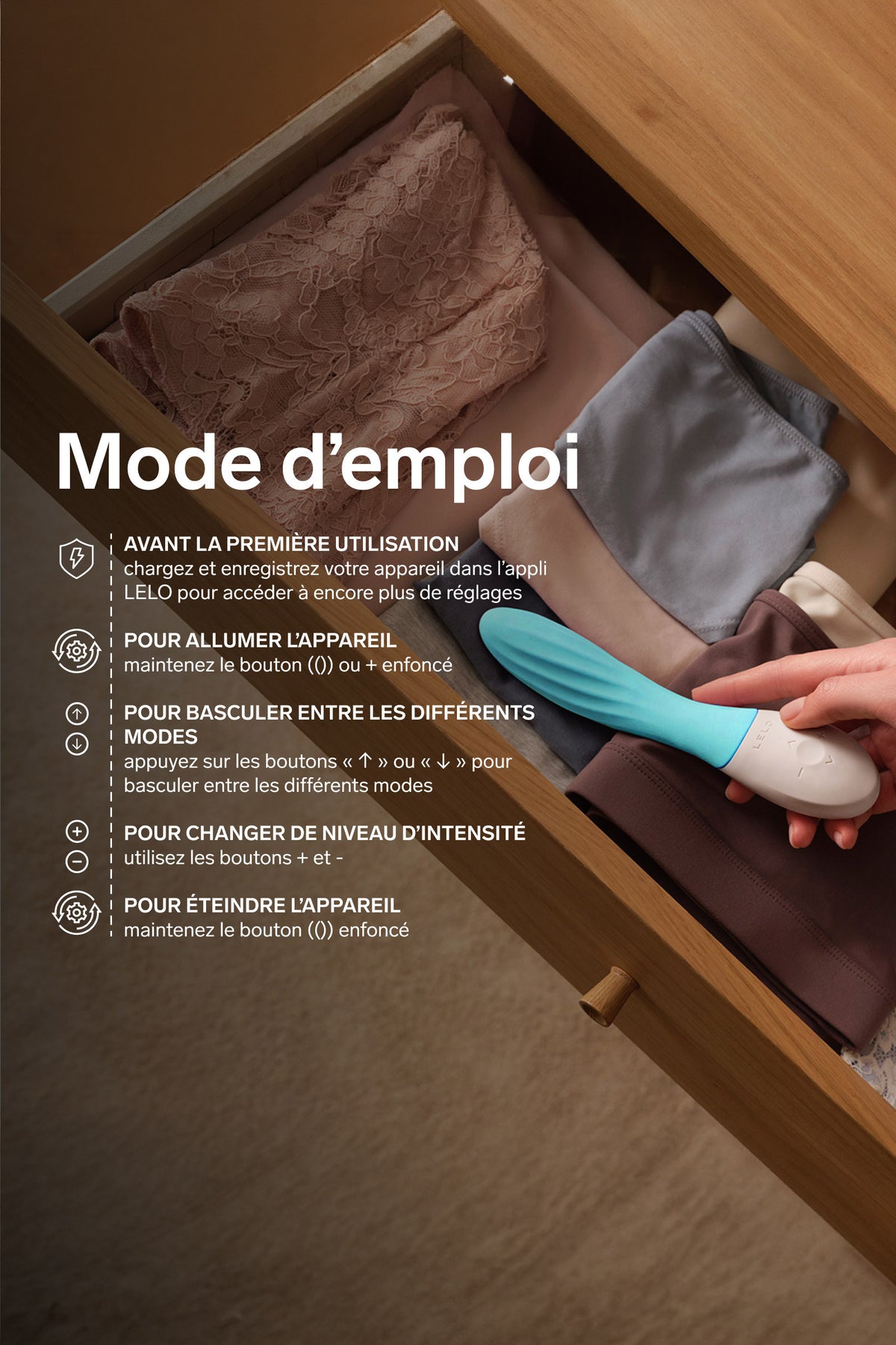 LELO MONA™ Twist — Stimulateur Point G connecté bleu