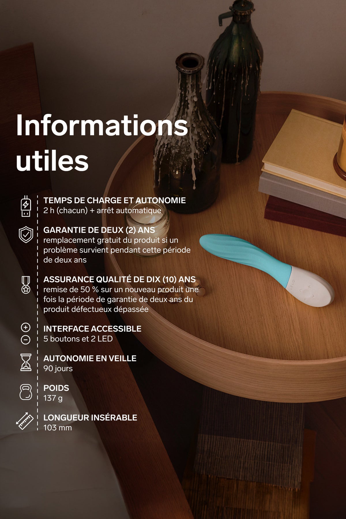 LELO MONA™ Twist — Stimulateur Point G connecté bleu
