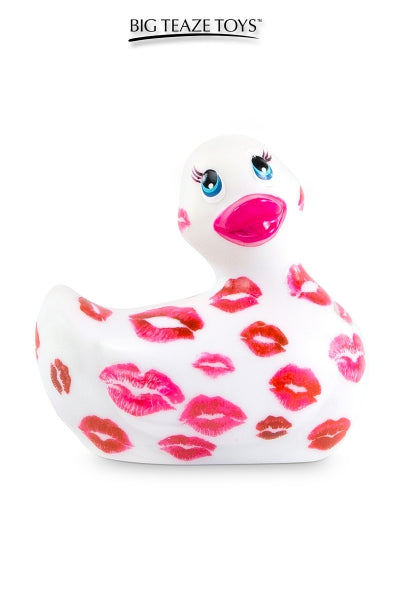 Mini pato vibrador Romance blanco y rosa