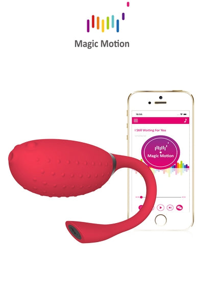 Huevo vibrador conectado Magic Fugu rojo - Magic Motion